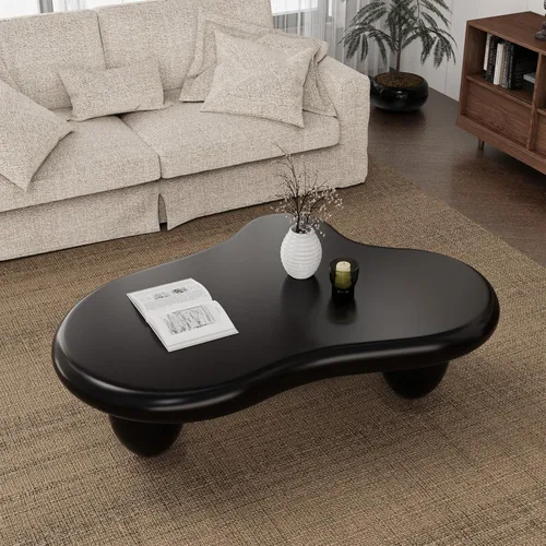 Vista 10 de Mesas de centro en forma de nube, mesa de centro irregular, mesa de centro con diseño moderno en forma de nube, mesas de centro para sala de estar