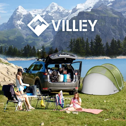 Vista 7 de VILLEY 2 Person Easy Pop Up Tent, Waterproof Automatic Setup Instant Lightweight Camping Beach Tent with Carrying Bag for Camping, Hiking &