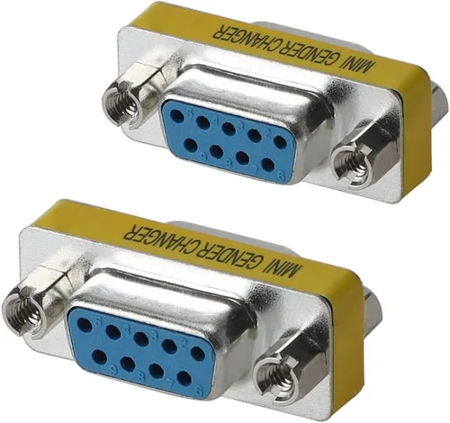 Vista 8 de WOVTE DB9 hembra a hembra Mini cambiador de género adaptador de conector conector paquete de 2 (VGA/SVGA 15/15)