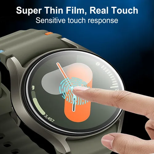 Vista 2 de Paquete de 3 protectores de pantalla para Samsung Galaxy Watch 7 de 1.575 pulgadas (1.575 in), película delgada transparente flexible de cobertura