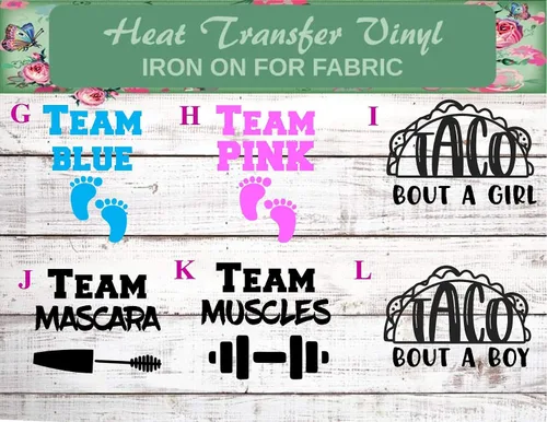 Vista 2 de Baby Reveal, Iron On, Team Blue, Team Pink, Team Pink Shirt, Team Blue Shirt, Sex Reveal, Team Boy, Team Girl, Boy or Girl Reveal Party, Team