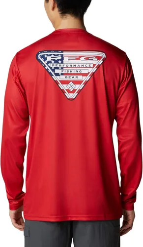Vista 2 de Columbia PFG Terminal Tackle Country - Camisa de manga larga triangular para hombre