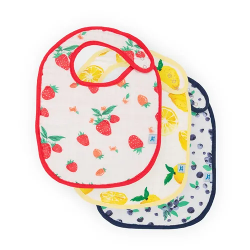 Vista 21 de Little Unicorn Paquete de 3 baberos clásicos de alta calidad, ajustable a medida que crece el bebé, tela suave en la piel, ideal para los que comen