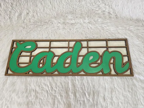 Vista 6 de Letrero de madera con nombre personalizado para guardería, decoración de guardería personalizada, letrero de nombre personalizado, letrero de nombre