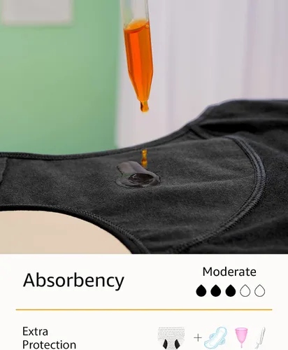 Vista 5 de INNERSY Ropa interior de época para mujer, a prueba de fugas, de cintura alta, bragas menstruales de algodón, paquete de 3