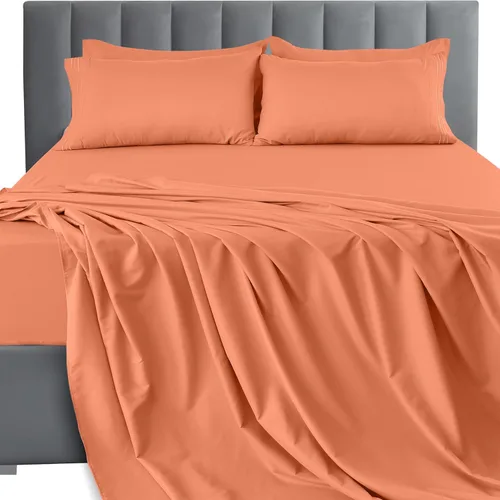 Vista 83 de LUX Décor - Juego de sábanas Twin de microfibra ultrasuave de 3 piezas con sábana encimera, sábana bajera de 16 pulgadas de profundidad y funda