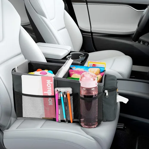 Vista 6 de Organizador de asiento trasero de automóvil, artículos esenciales para viajes por carretera, accesorios de automóvil para mujeres y hombres