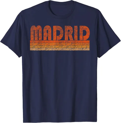 Vista 48 de clásico Retro Madrid playera, hombre 3XL, Asphalt Negro