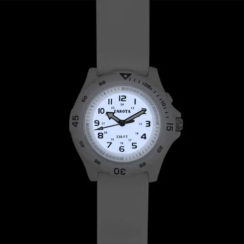 Vista 3 de Dakota Easy Clean - Reloj de enfermera de silicona para mujer con esfera iluminada, esfera militar de 1.417in, resistente al agua, reloj médico
