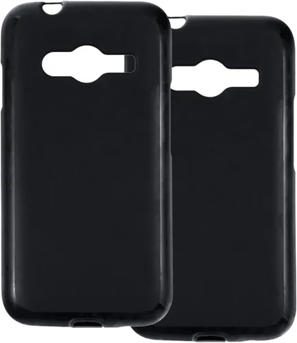 Vista 8 de Paquete de 2 fundas de TPU para Galaxy Ace 4 - transparente+negro Negro (Clear+Black)