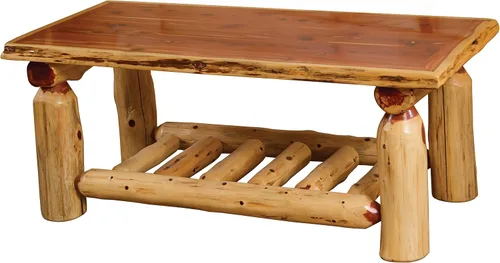 Vista 2 de Furniture Barn USA Mesa de centro Aspen Log