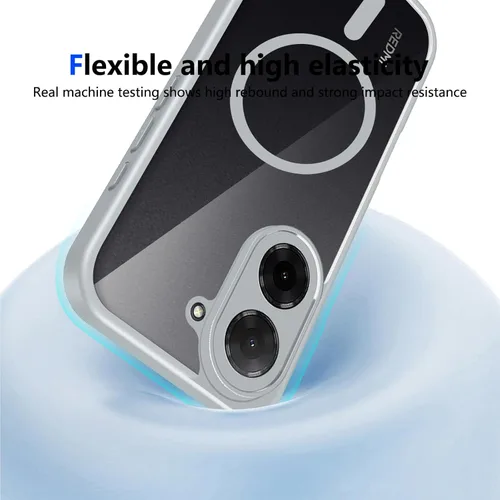 Vista 586 de Funda magnética transparente compatible con Xiaomi 17T, color negro 2 en 1 PC + TPU cubierta de teléfono a prueba de golpes, carcasa protectora