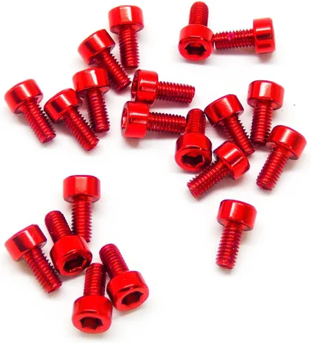 Vista 3 de 20pcs M3x6mm Tornillos de cabeza de zócalo 6063 Aluminio Hex Socket (Anodized Colors) (negro)
