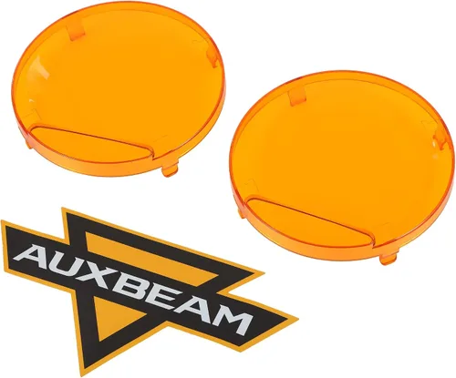 Vista 10 de Auxbeam Cubierta de luz todoterreno de 7 pulgadas, cubiertas protectoras redondas ámbar, lente de policarbonato de plástico amarillo para conducción