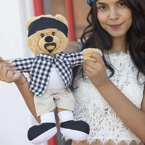 Vista 4 de Hollabears Oso de peluche Cholo de 16 pulgadas para el día de San Valentín, extra grande