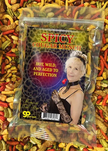 Vista 7 de Mezcla de condimentos picantes Cougar Munch - Divertido diseño de abuela caliente - Regalos comestibles para hombres - Mezcla picante, hecha