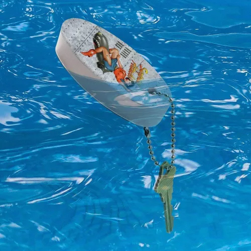 Vista 3 de GRAPHICS & MORE Ataque sorpresa Pin Up Girl Misil Flotante Llavero Oval Espuma Pesca Barco Boya Key Float, Multi