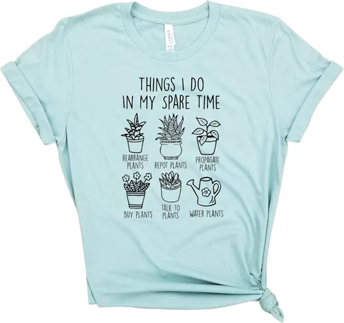 Vista 4 de Things I do in my spare time - Crazy Plant Lady, Camisa de jardinería, a base de plantas, Alimentado por plantas, Camisa de granjero, Camisa