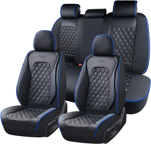 Vista 9 de Coverado Fundas de asiento delantero, fundas de asiento delantero de automóvil, fundas de asiento de piel de napa para automóviles, fundas