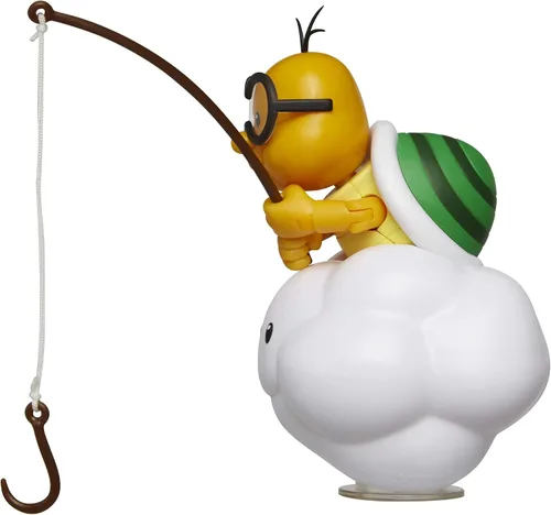 Vista 4 de Nintendo Super Mario Lakitu 4” Articulated Figure with Fishing Pole