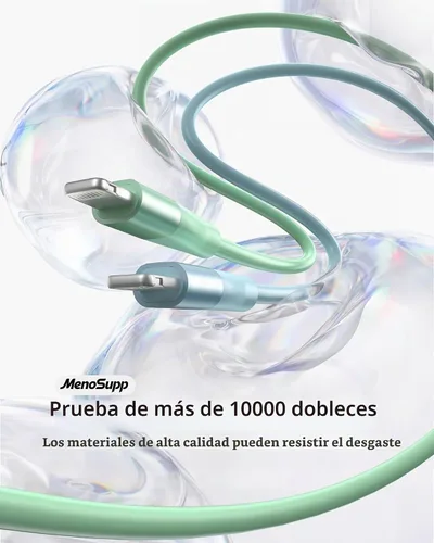 Vista 5 de Cargador para iPhone de carga rápida, paquete de 3 cables Lightning de 10 pies con certificación MFi MFi Certified Fast Charging for iPhone