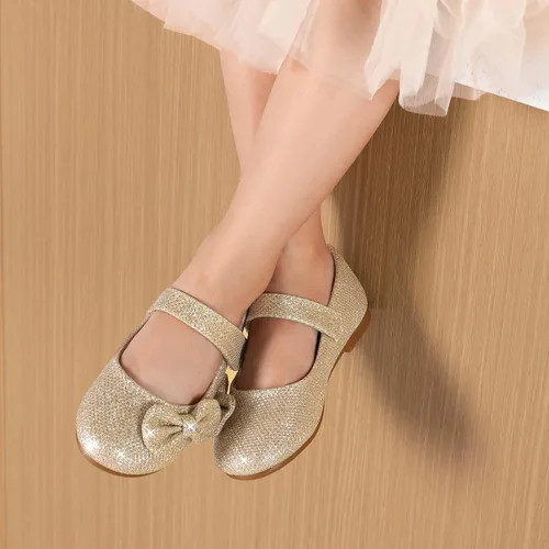Vista 2 de DREAM PAIRS Zapatos de vestir para niñas, con lazo lateral, Mary Jane, flores, zapatos planos de bailarina (bebéniño pequeño)