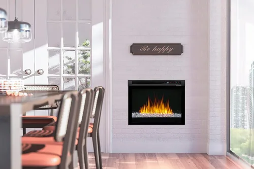 Vista 2 de Dimplex Caja de fuego eléctrica empotrada Multi-Fire XHD de 23 pulgadas con lecho de brasas de acrílico - Negro, XHD23G
