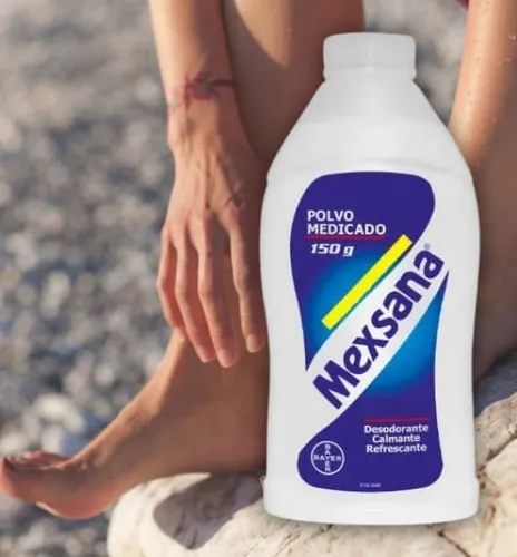 Vista 2 de Polvo Mexsana para pies por 5.29 oz, 5.29 oz (paquete 2) - Ayuda a Refrescar y Absorber Sudor -Mexsana Foot Powder - Alivio tradicional para pies