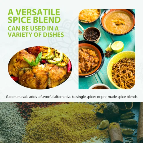 Vista 5 de Soeos Garam Masala, 3.2 oz (90 g), especias en polvo Garam Masala, todo natural, vegano, sin colores, Kosher, mezcla india de 8 especias, condimento