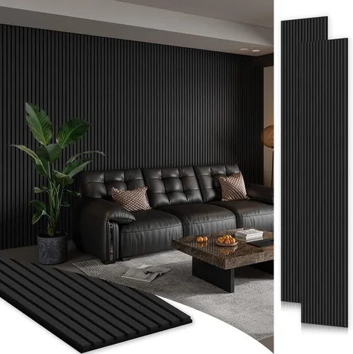 Vista 18 de Smartstandard Panel de Pared de Listones de Madera de Muestra, Paneles de Pared de Madera Insonorizados, Paneles de Madera Acústicos para Pared