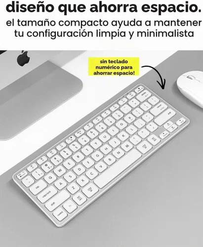 Vista 3 de Teclado Inalámbrico Bluetooth Macally para Mac - Conectividad Premium para Múltiples Dispositivos - Teclado Apple Compatible para MacBook Pro/Air