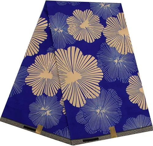 Vista 5 de BintaRealWax Tela Africana Ankara de Poliéster con Impresiones de Cera 6 Yardas de Tela Africana Tradicional para Vestido de Fiesta PL536