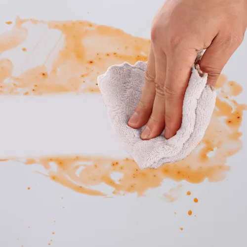 Vista 4 de kimteny Paquete de 12 Paños de Cocina, Paños de Cocina Premium de 10x10 Pulgadas, Toallas de Cocina Súper Absorbentes de Terciopelo Coral Paños