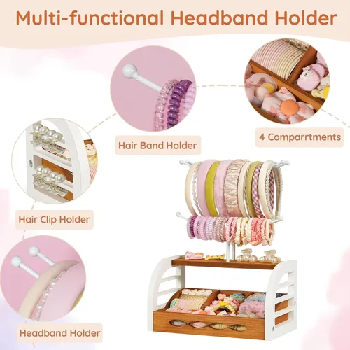 Vista 9 de Soporte para diadema, organizador de accesorios para el cabello