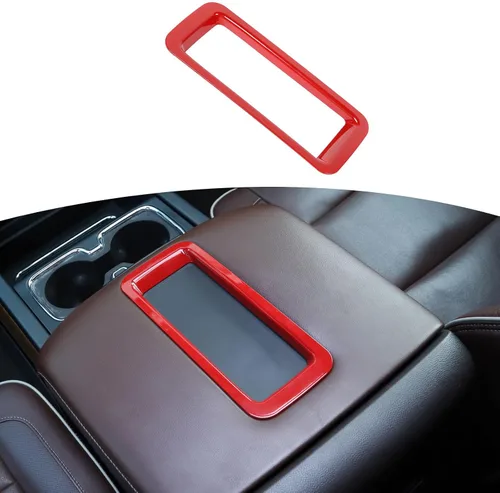 Vista 10 de RT-TCZ para reposabrazos de bandeja de tapa de Silverado de fibra de carbono para Chevy Silverado/Suburban/Tahoe 2014-2018 para GMC Sierra/Yukon