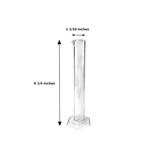 Vista 3 de North Mountain Supply – Kit de prueba de fermentación – Hidrómetro de triple escala de 8" de vidrio italiano y cilindro graduado extra claro