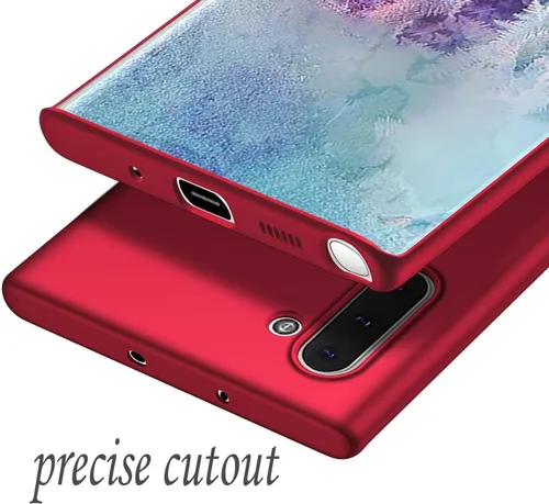 Vista 5 de Funda de teléfono para Samsung Galaxy Note 10 Slim Funda protectora Galaxy Note 10 Premium Material PC Hard Cover (rojo)