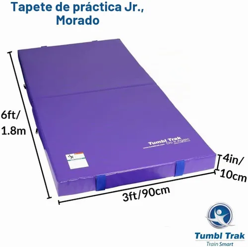Vista 2 de Colchoneta Tumbl Trak Junior para hacer ejercicio Púrpura