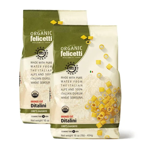 Vista 6 de Pasta Felicetti Ditalini Orgánica Italiana Sin Transgénicos 16oz (454g)