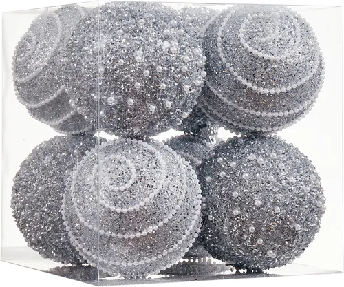 Vista 8 de Adornos de bolas de Navidad dorados, adornos de bolas de Navidad decoraciones irrompibles de plástico colgantes perlas para fiestas de Navidad