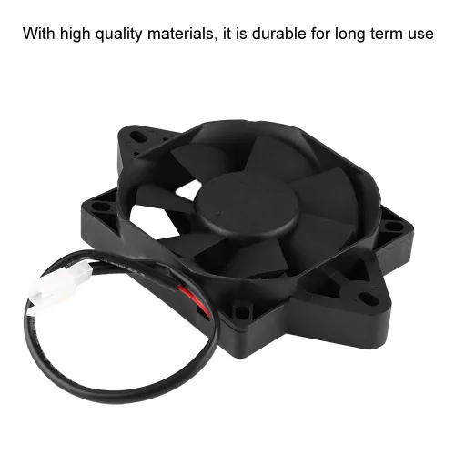 Vista 6 de Acouto Ventilador de radiador de motocicleta Ventilador de refrigeración de motor eléctrico 12V ATV Ventilador de refrigeración Radiador universal