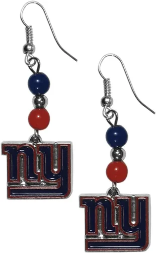 Vista 17 de Aretes colgantes con cuentas de abanico de la NFL
