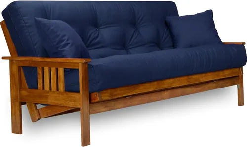 Vista 22 de Stanford juego de futón - Talla Full o Queen, colchón de 8 pulgadas, Madera Noble