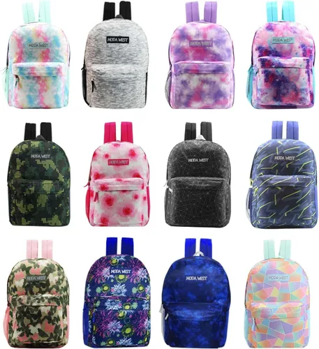Vista 2 de Caja a granel de 12 mochilas y 12 juegos de artículos de invierno y 12 kits de aseo personal, paquete de atención al por mayor, emergencias, sin