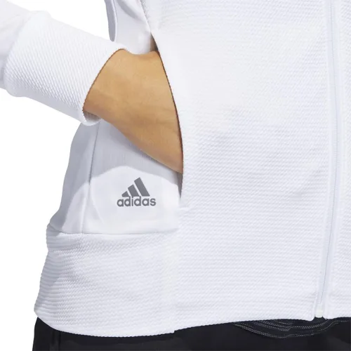 Vista 4 de adidas Chaqueta de golf texturizada para mujer, Blanco
