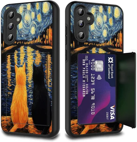 Vista 48 de Funda híbrida de doble capa con función atril para Samsung Galaxy A16 5G de 6.9 pulgadas, diseño de vaca con bandera estadounidense