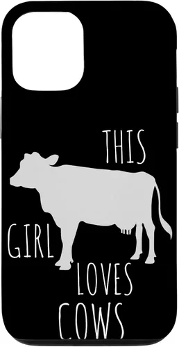 Vista 11 de iPhone 12 mini Esta chica ama vaca lindo animal granja mascota regalo caso