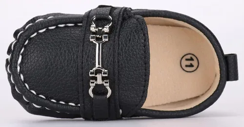 Vista 5 de QIETION Zapatos Oxford de piel sintética con suela suave, antideslizantes, para niños y niñas, para caminar