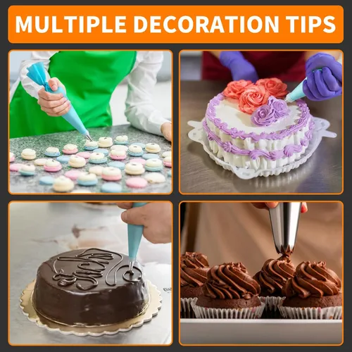 Vista 11 de ALLTOP - Juego de bolsas y puntas para decoración de tartas