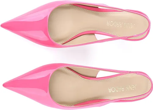 Vista 6 de JENN ARDOR Tacones de gatito cerrados para mujer, con puntera puntiaguda, elásticos, tacones bajos sexys, para novia, boda, invitada de graduación
